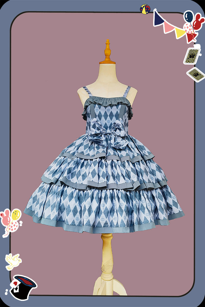 Infanta - Cloth Cat - Kawaii Lolita JSK Multi-Color Tiered Ruffles Dress