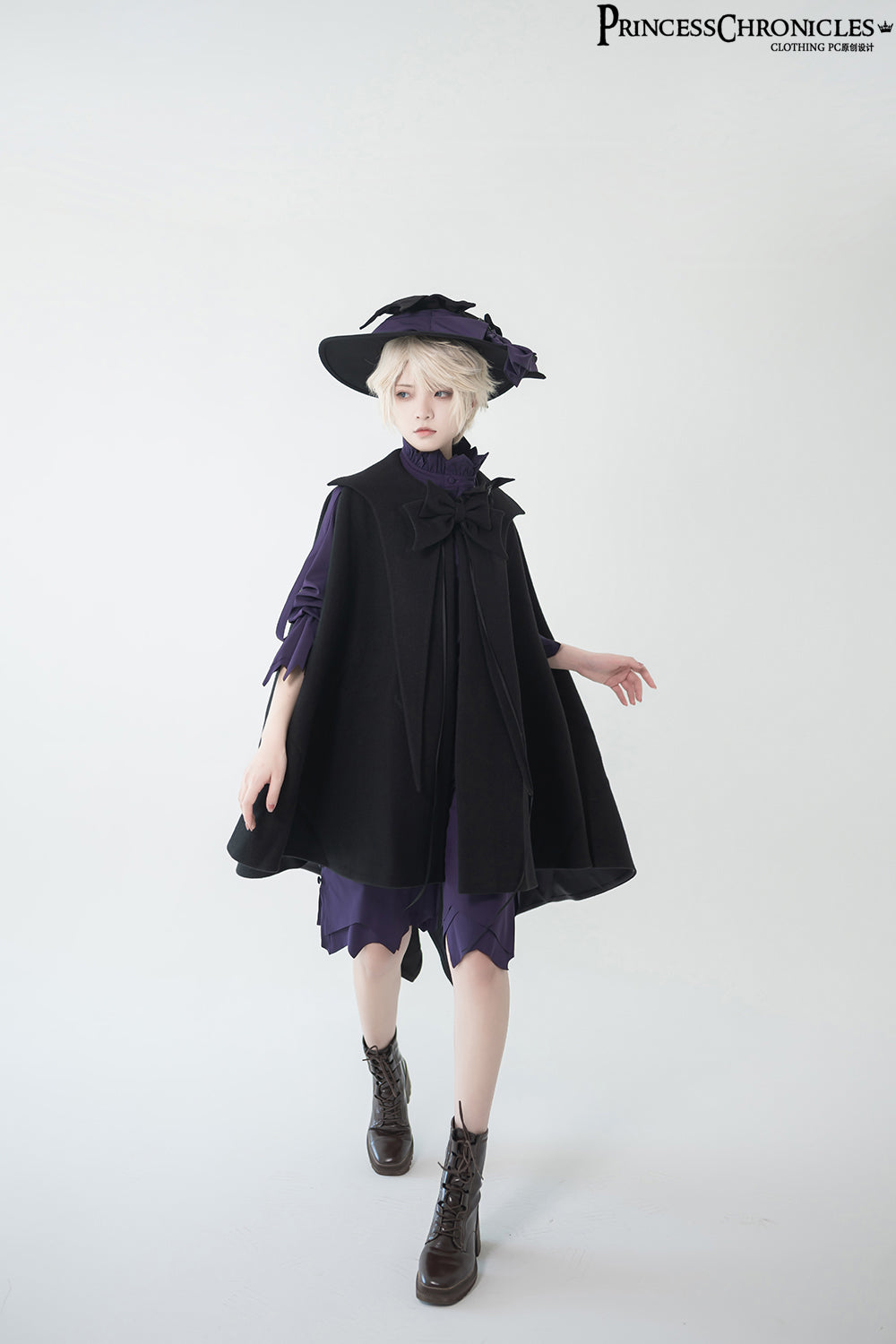 Princess Chronicles - Ouji Lolita Prince Black Bow Cloak