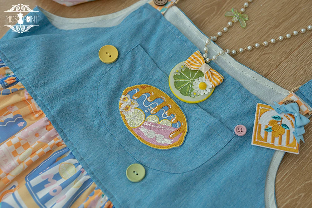 Miss Point - Daisy Lemon - Kawaii Lolita Lemon Print JSK Customized