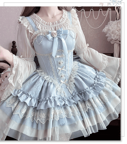 ZhiJinYuan - Fleeting Dreams - Ballet Style Sweet Lolita Mini JSK with Choker