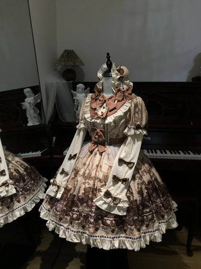 Doll Poem - Old School Lolita Printed OP, Zipper Clousure
