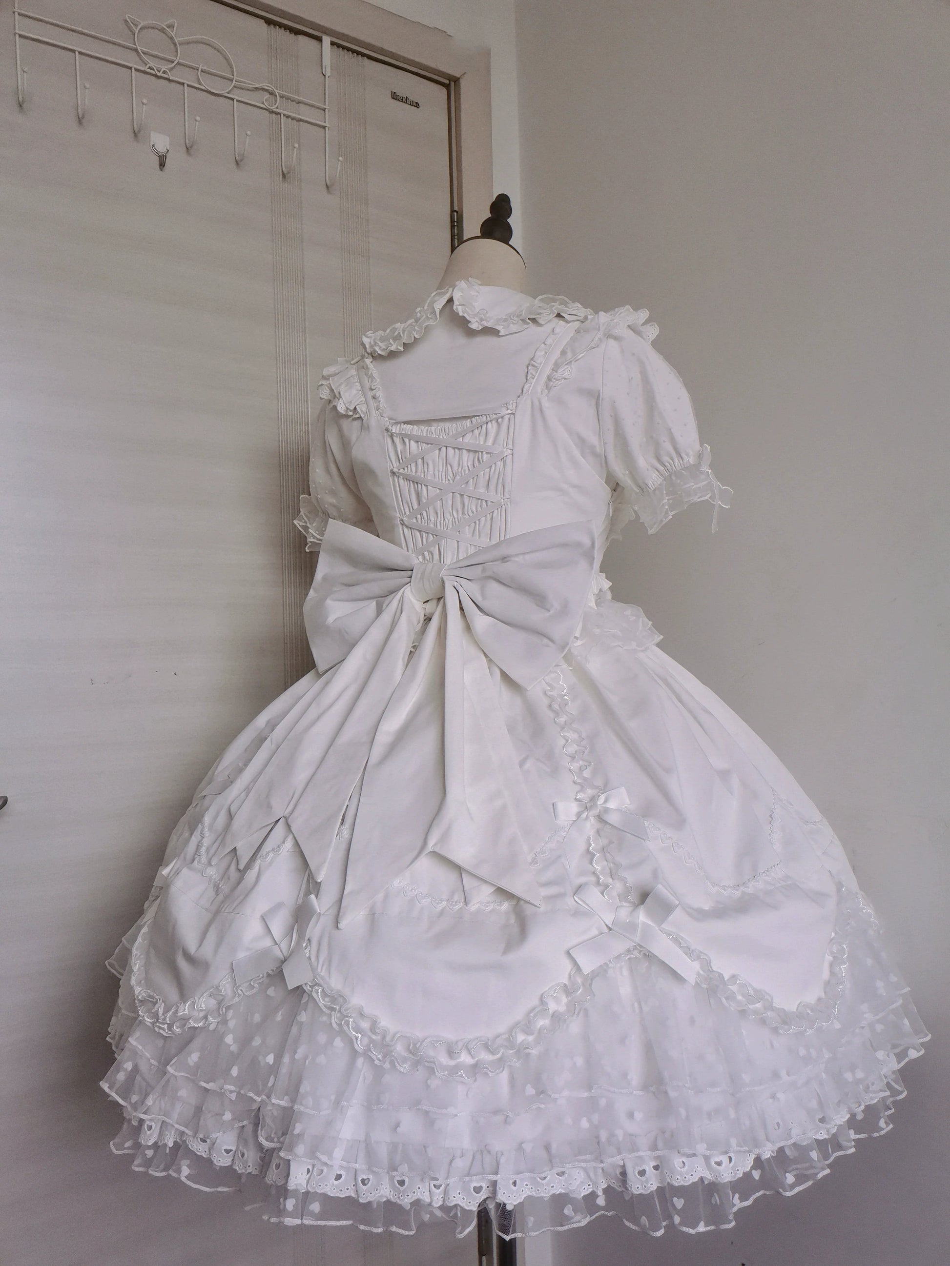 The Seventh Doll - Sweet Diary SP - Vintage Lolita Jumper Dress Petal-like Hem JSK Headdress Set