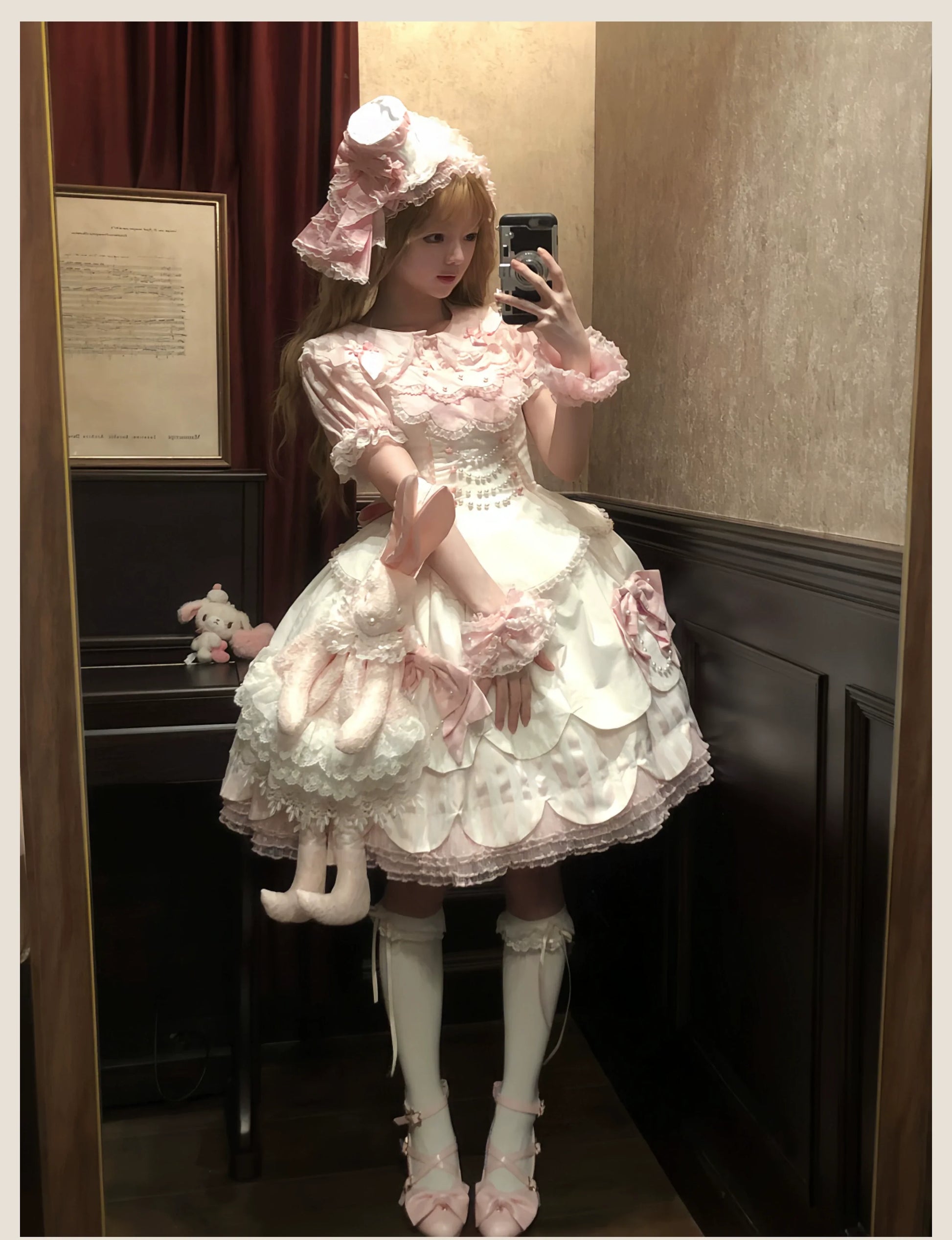 TaTaTa Lolita - Pearl Princess - Old School Lolita Jumper Dress Outfit, Petal Hem
