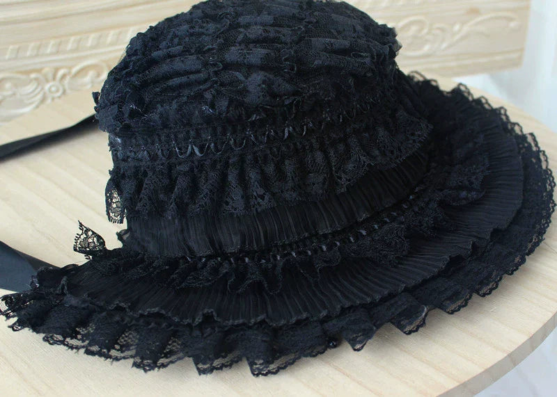 Deer Girl - Gothic Lolita Handmade Bonnet with Bows and Beads