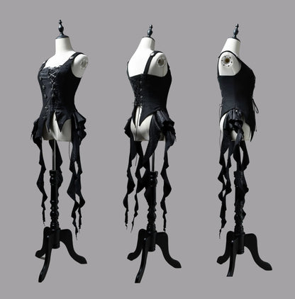 Wuyuzhe - Dragoon Knight 3.0 Version - Western Fantasy Style Lolita Irregular Skirt Set Lolita Vest