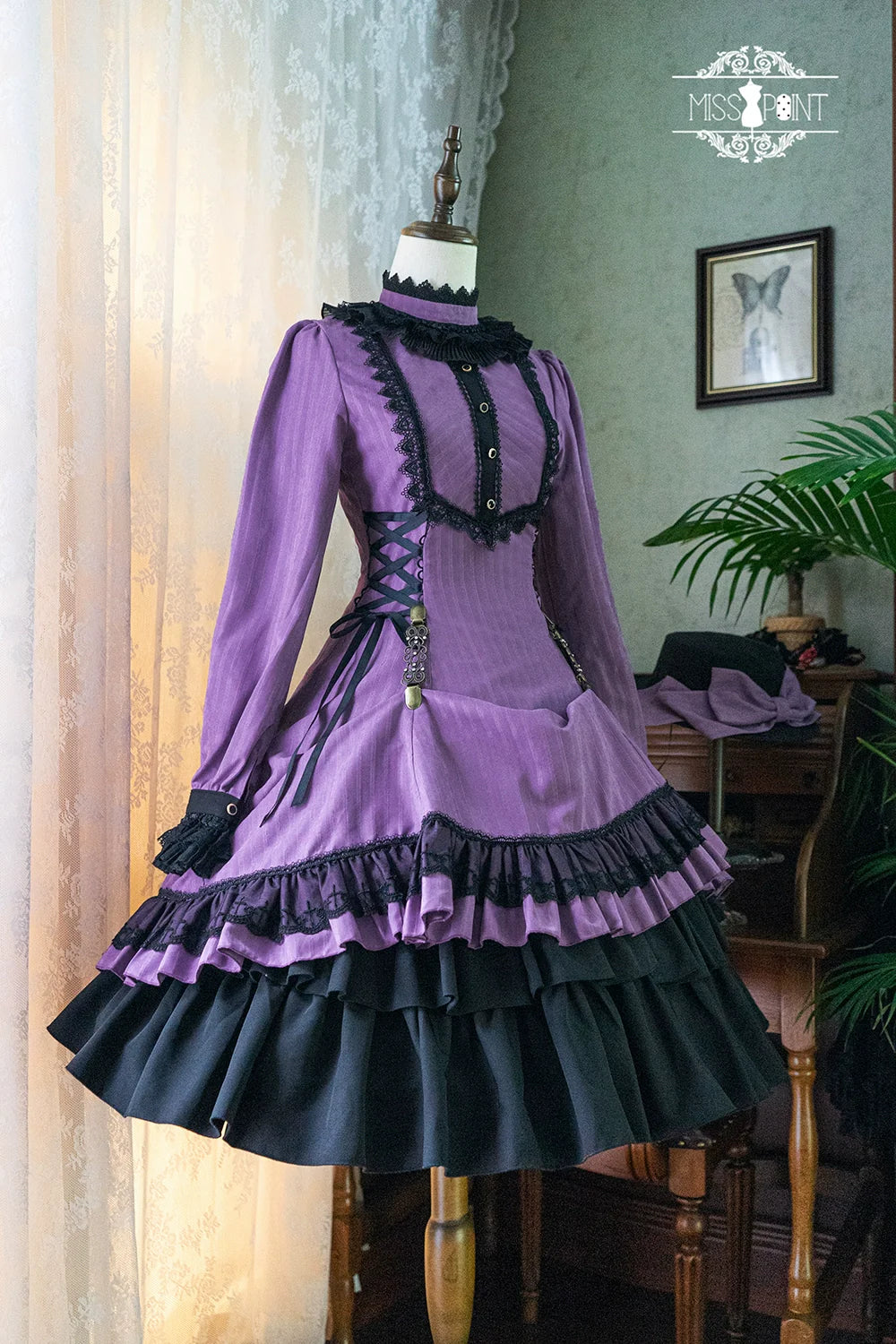 Miss Point - Perintz Manor - Gothic Lolita OP Long Sleeve Retro Lolita Dress