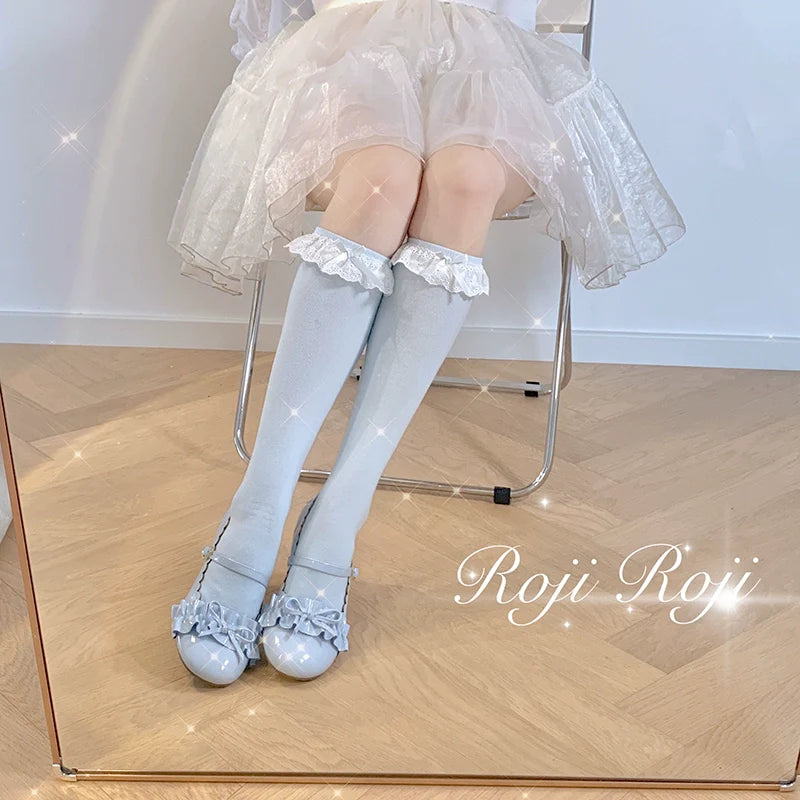 Roji Roji - Sweet Lolita Cotton Socks Bow Lace Socks