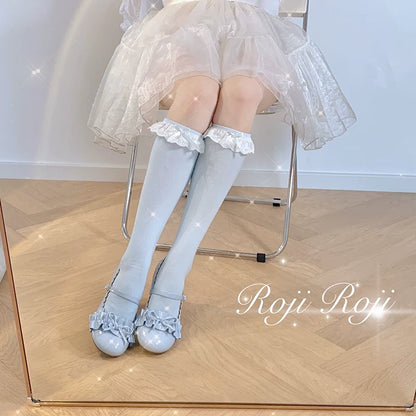 Roji Roji - Sweet Lolita Cotton Socks Bow Lace Socks