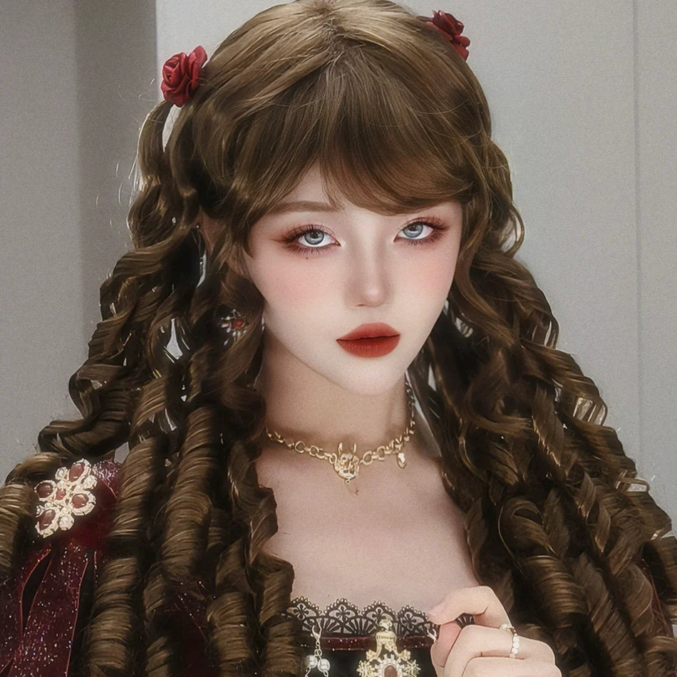 Mabuxi - Retro Lolita Wig Elegant Roman Curls Gorgeous Court Wigs
