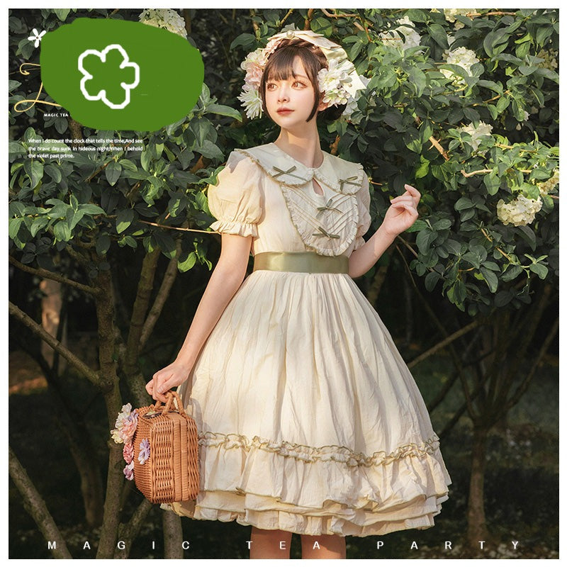 Magic Tea Party - Lena's Garland - Solid Color Lolita OP