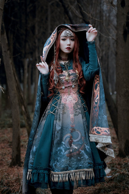 FunCcino - Ragnarok - Nordic Style Loki Lolita JSK SK Dress