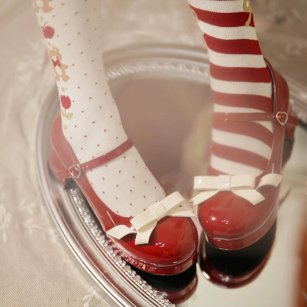 Dolly Doll - Lovers' Gift - Round Toe Middle Heel Mary Jane Lolita Shoes