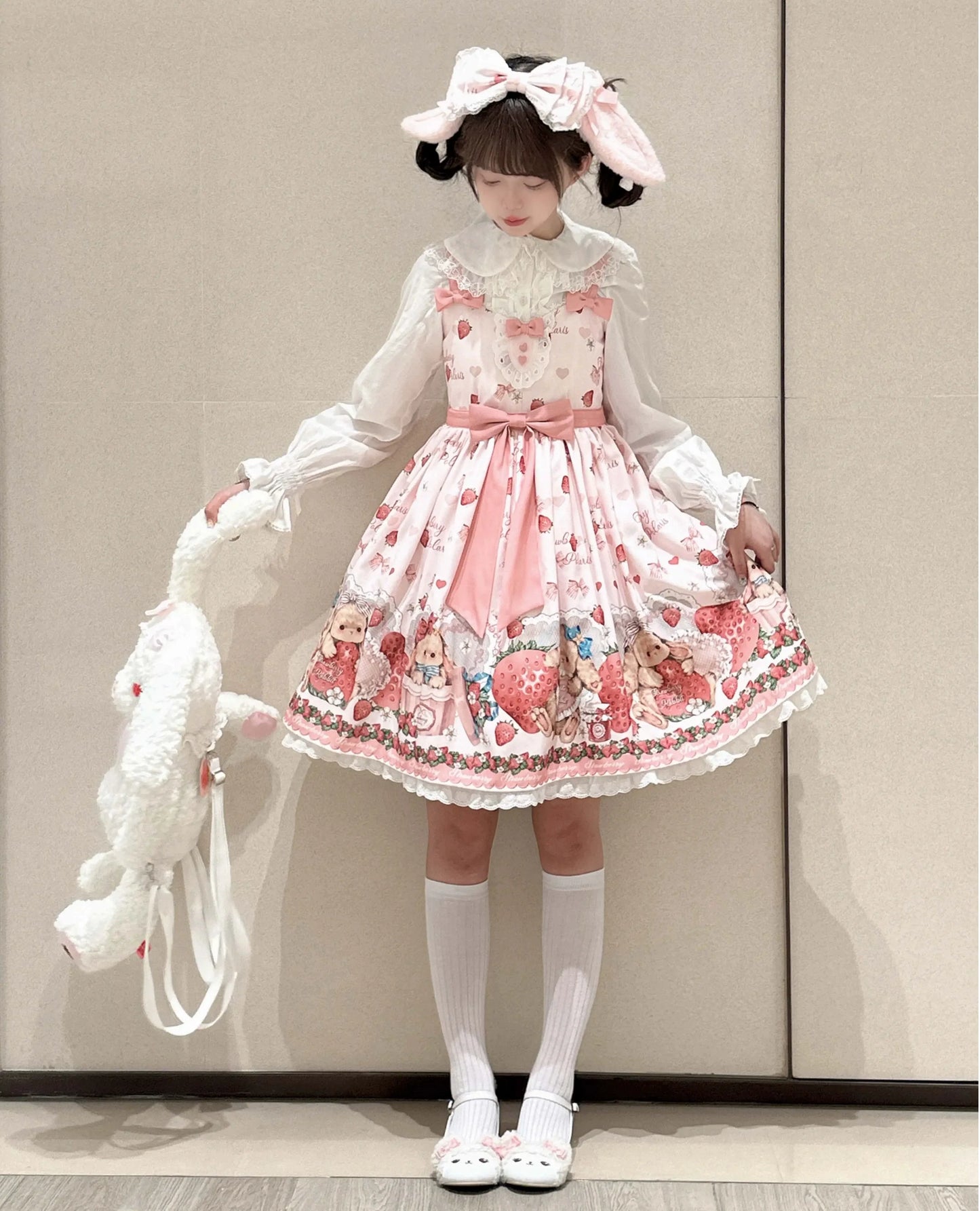 Polaris Lolita - Rabbit Berry Gift Box - Sweet Lolita JSK Pink Lolita Dress
