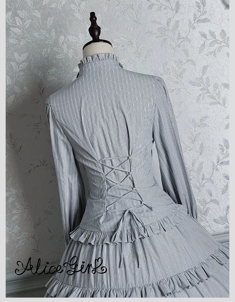 Alice Girl - Duke of Victoria - Classic Lolita Striped Blouse