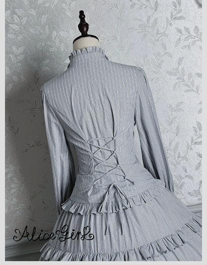 Alice Girl - Duke of Victoria - Classic Lolita Striped Blouse