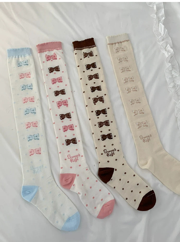 Roji Roji - Winter Lolita Thigh High Socks Slim Leg Socks