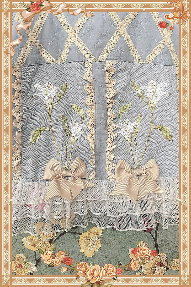 Infanta - Melaleuca Lily - Embroidery Country Lolita Blouse and Skirt