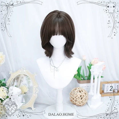 Dalao Home - Daily Short Lolita Wig With French-Style Shoulder-Length Wavy