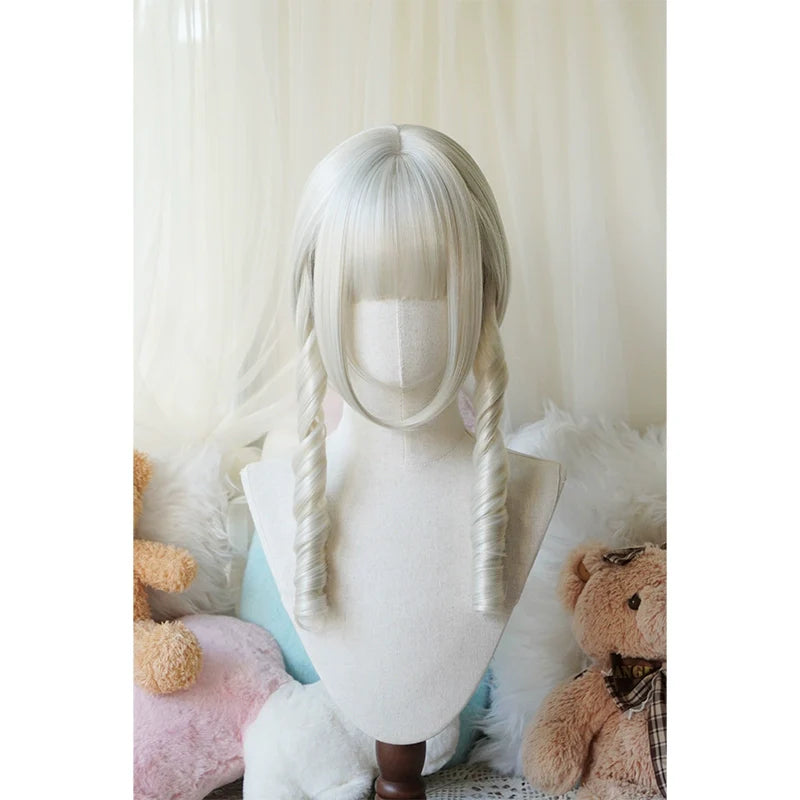 Imperial Tea - Solid Lolita Bob Wig With Detachable Curl Ponytail