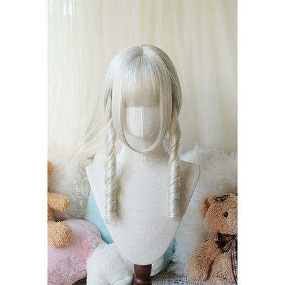 Imperial Tea - Solid Lolita Bob Wig With Detachable Curl Ponytail