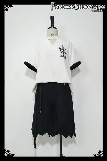 Princess Chronicles - LueYingGuiTan - Ouji Lolita White Embroidery Shirt