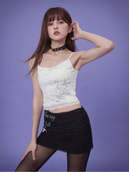 Mesh print shorts【s0000008882】