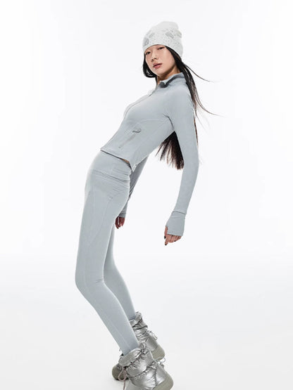 Slim fit zipper tops【s0000007034】