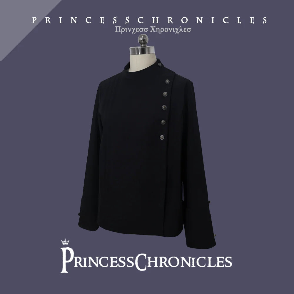 Princess Chronicles - Ruwoxichen - Retro Ouji Lolita Prince Style Black Blouse