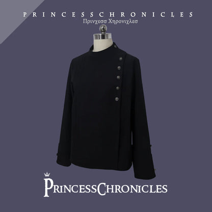 Princess Chronicles - Ruwoxichen - Retro Ouji Lolita Prince Style Black Blouse