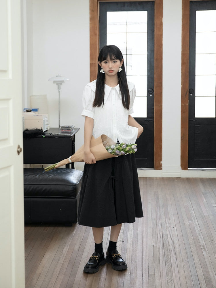 Embroidered Butterfly Lapel Blouse【s0000001736】