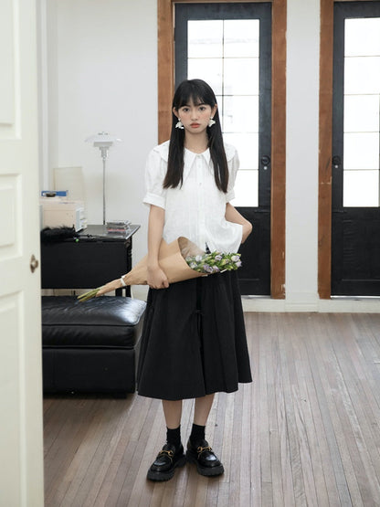 Embroidered Butterfly Lapel Blouse【s0000001736】