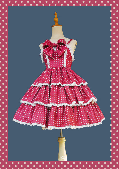 Infanta - Cloth Cat - Kawaii Lolita JSK Multi-Color Tiered Ruffles Dress