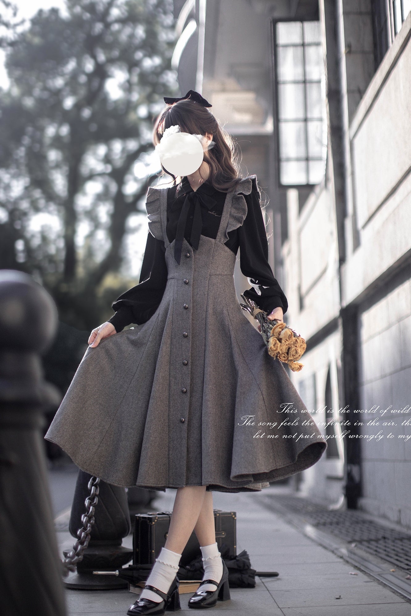 HuTaoMuJK - Serena - Elegant Woolen Lolita JSK Dress Set