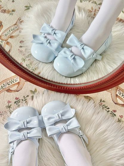 Beauty Bunny - Kawaii Lolita Shoes Low Heels Round Toe PU Shoes