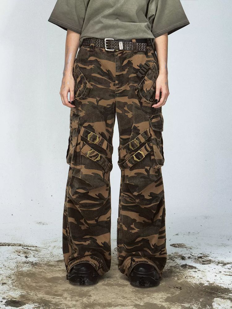 Camouflage retro style casual pants【s0000009219】