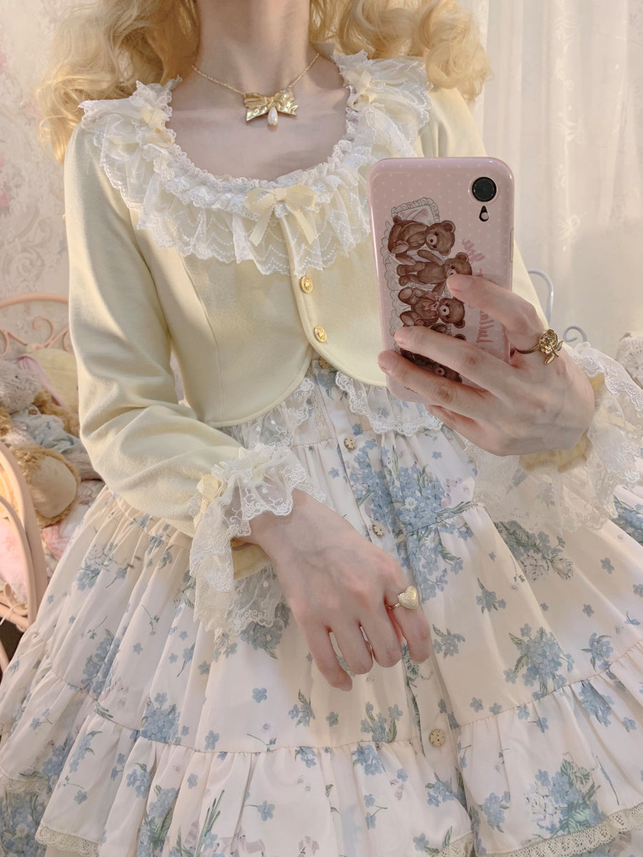 Unideer - Prelude - Elegant Lolita Bolero Jacket with Lace Ruffle Frill