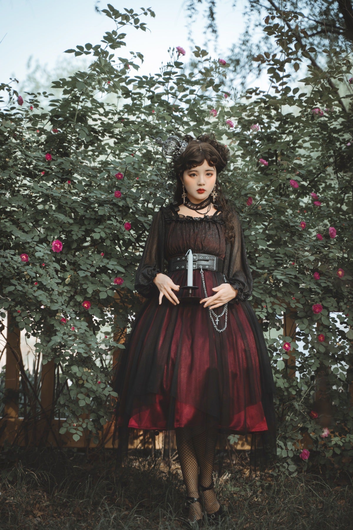 Cornfield Lolita - The Girl Assassin - Halloween Gothic Lolita Irregularly Hemline Dress