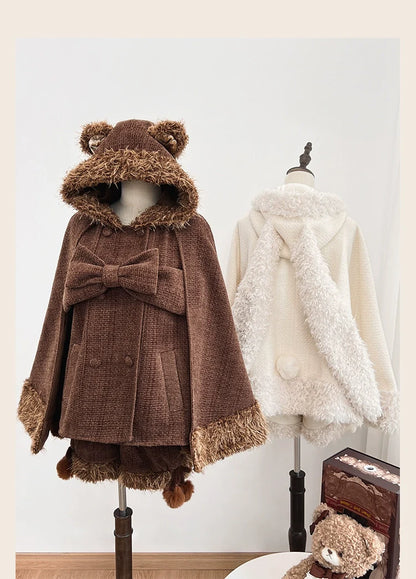 Tan Tuan - Rabbit & Bear - Winter Kawaii Lolita Cape and Shorts