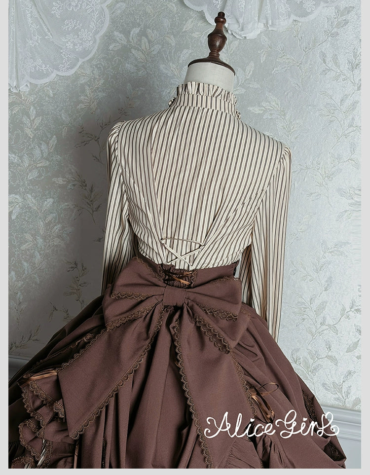 Alice Girl - Duke of Victoria - Classic Lolita Striped Blouse