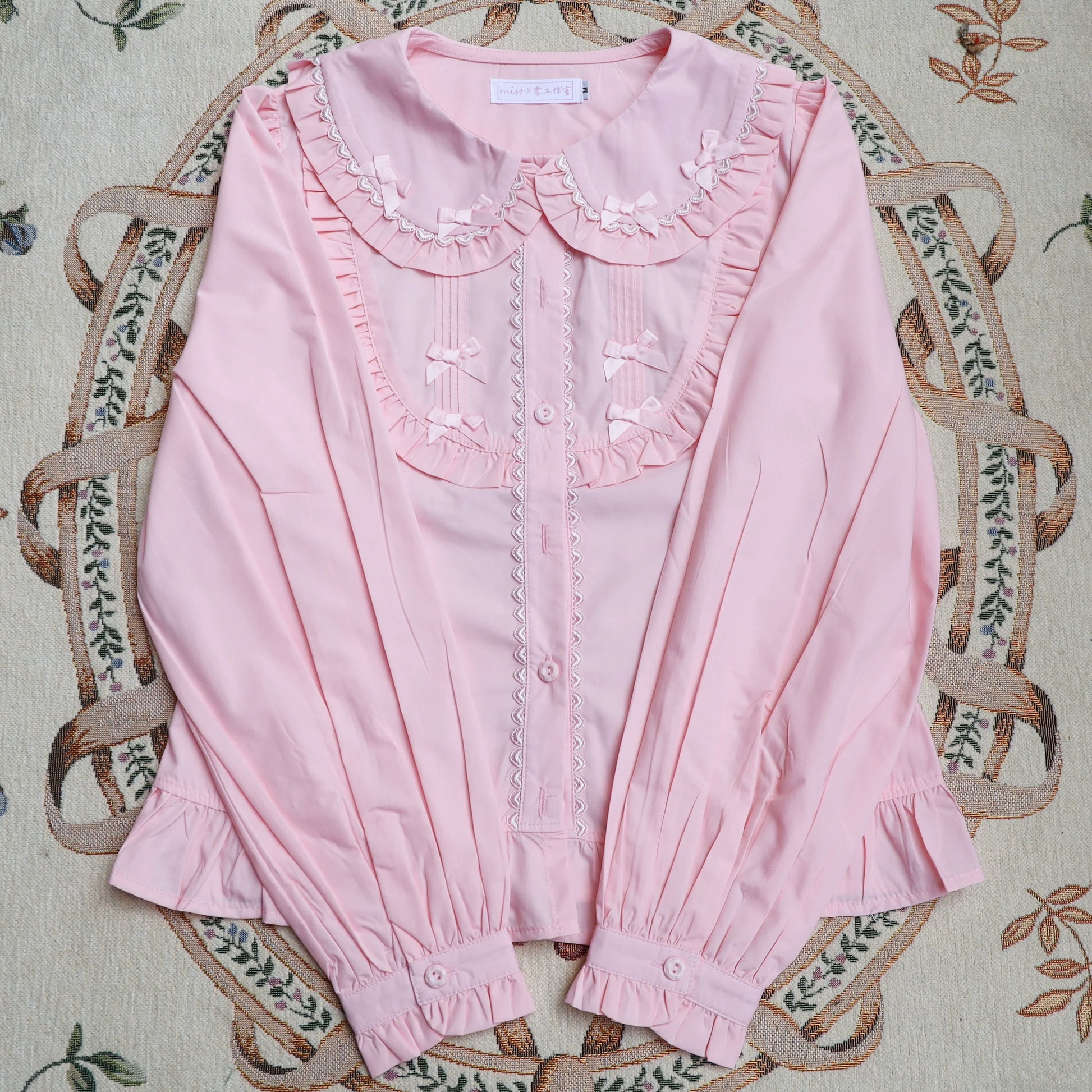 MIST - Sweet Lolita Blouse Doll Collar Lolita Shirt With Bubble Sleeve
