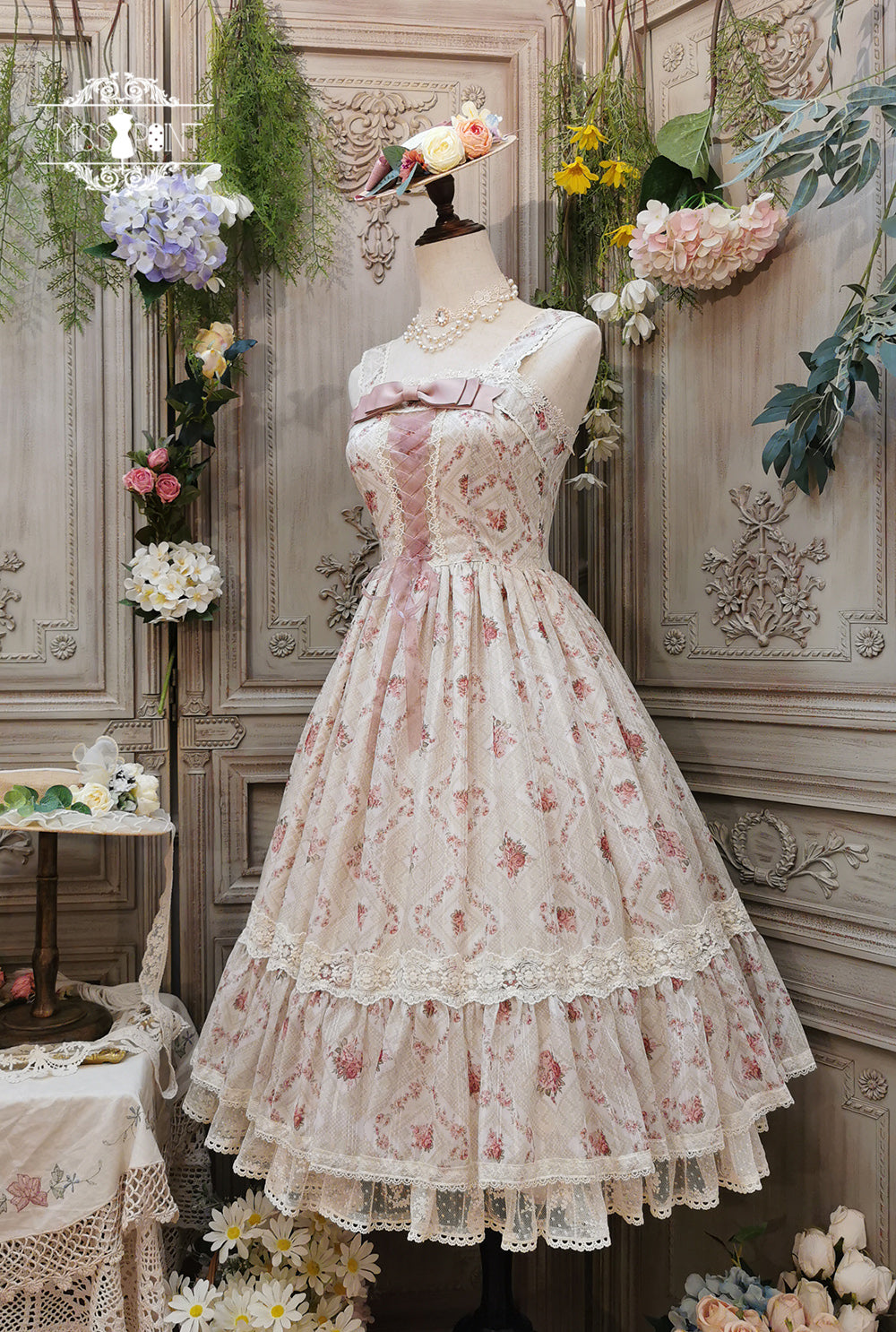 Miss Point - Woody Rose - Elegant Floral Lolita JSK Dress