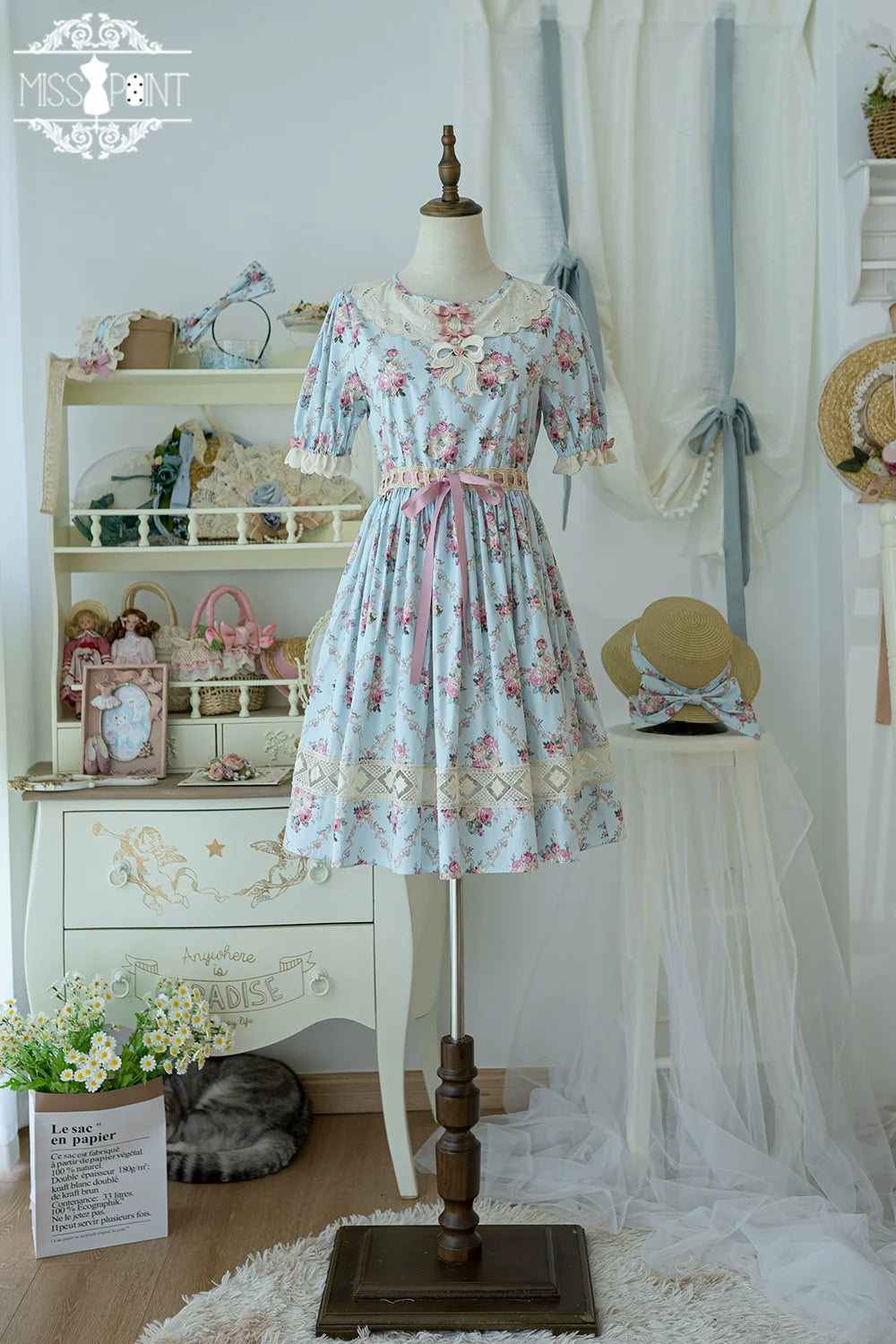 Miss Point - Customized Elegant Lolita OP Dress Cute Daily Girl Short Lolita Dress