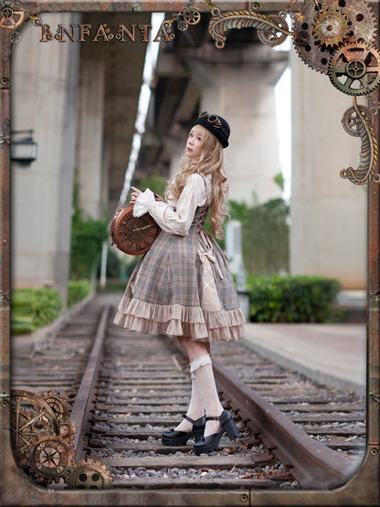 Infanta - Memoirs of Backlight - Elegant Plaid Lolita JSK Dress