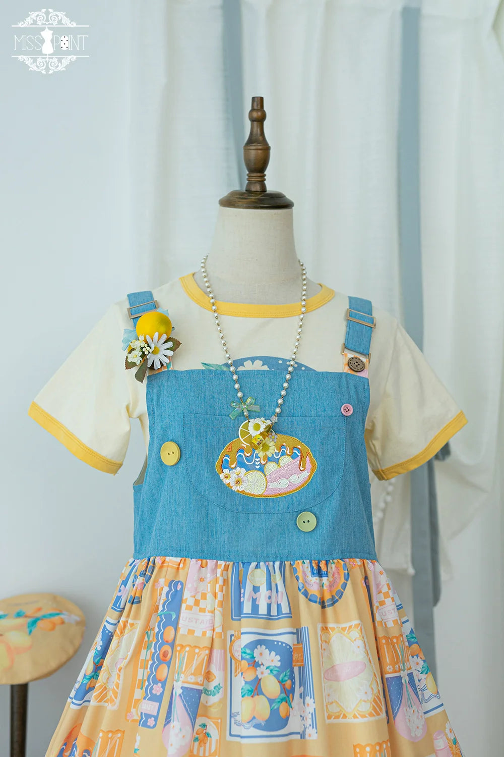 Miss Point - Daisy Lemon - Kawaii Lolita Lemon Print JSK Customized