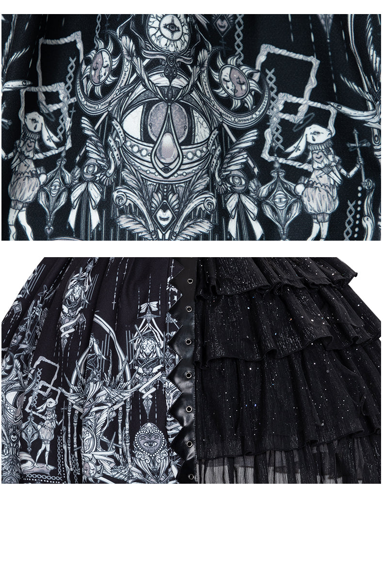 YingLuoFu - Red Heart Eyes - Retro Gothic JSK Dress