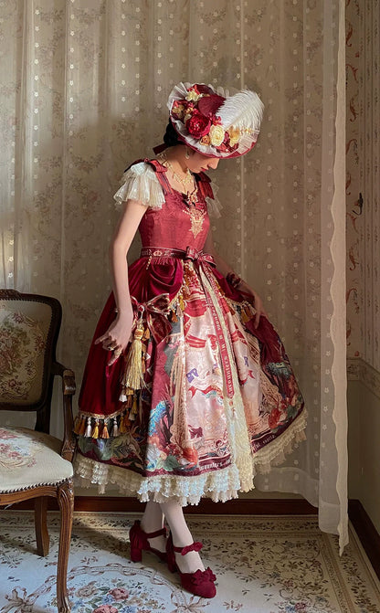 Miss Point - Kaleidoscope - Retro Lolita Headdress Bonnet Set and Necklace