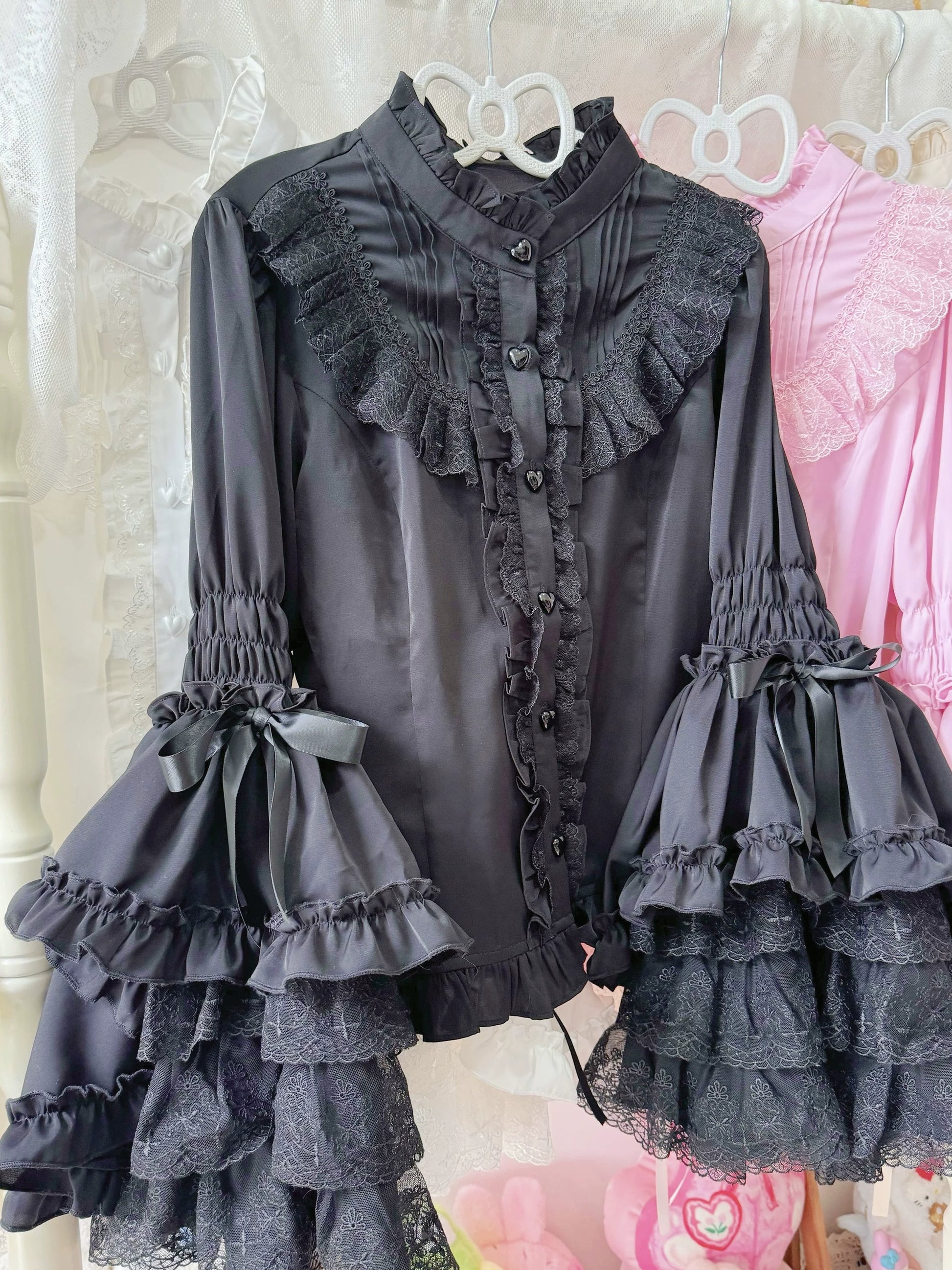 Twilight Zone - Gorgeous Sweet Lace Lolita Shirt, Hime Sleeve