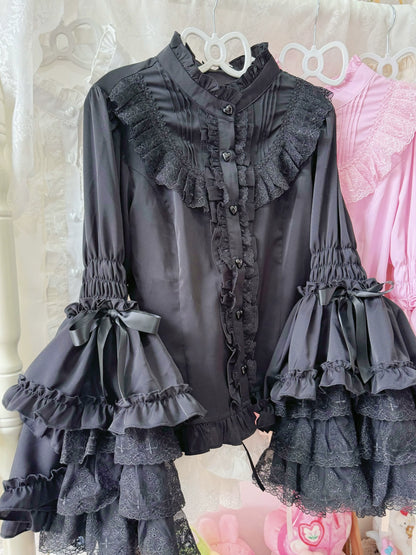 Twilight Zone - Gorgeous Sweet Lace Lolita Shirt, Hime Sleeve