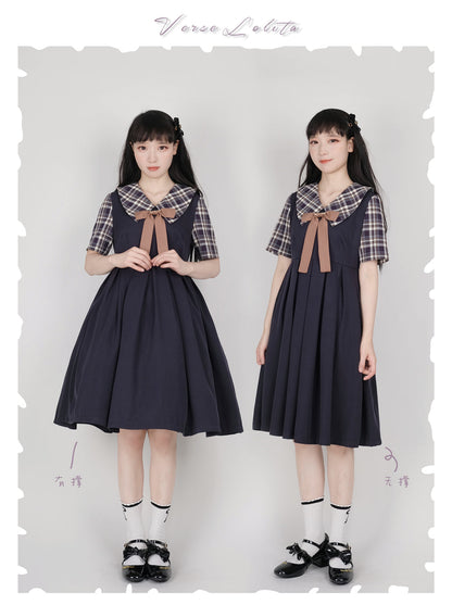 EESSILY - Macaron Waffle - Kawaii Lolita Short Sleeve Summer OP