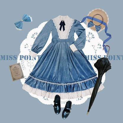 Miss Point - Customized Lolita Dress Vintage Elegant Velvet OP Dress
